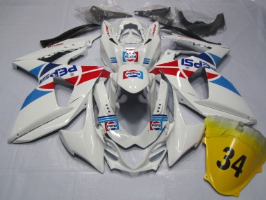 Blanc Pepsi 34 Carénage Moto GSXR 1000 K9 09-16