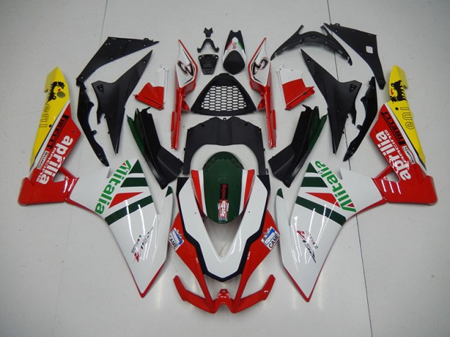 Blanc Rouge Alitalia Carénage Moto RSV4 09-15