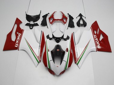 Blanc Rouge Carénages Moto Ducati 1199 11-14