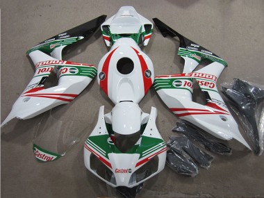 Blanc Vert Rouge Castrol Carénage Moto CBR 1000 RR 06-07