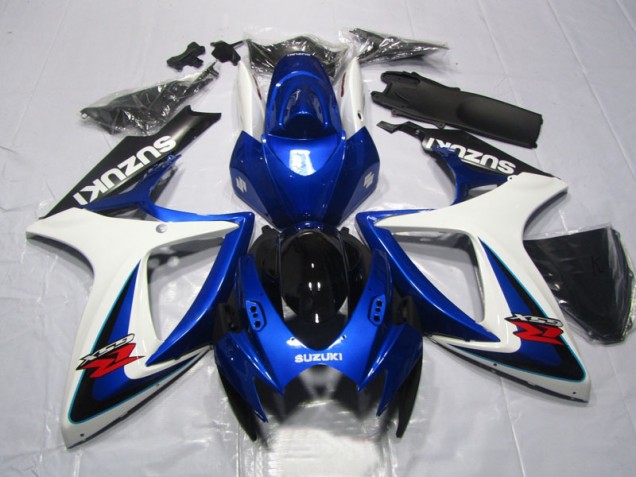 Bleu Blanc Carénages Moto GSXR 600 K6 06-07