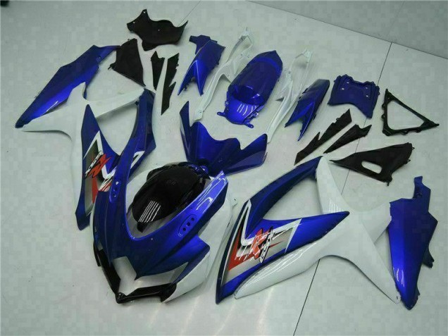 Bleu Blanc Kit Carénages Motos Complet GSXR 600 / 750 K8 08-10