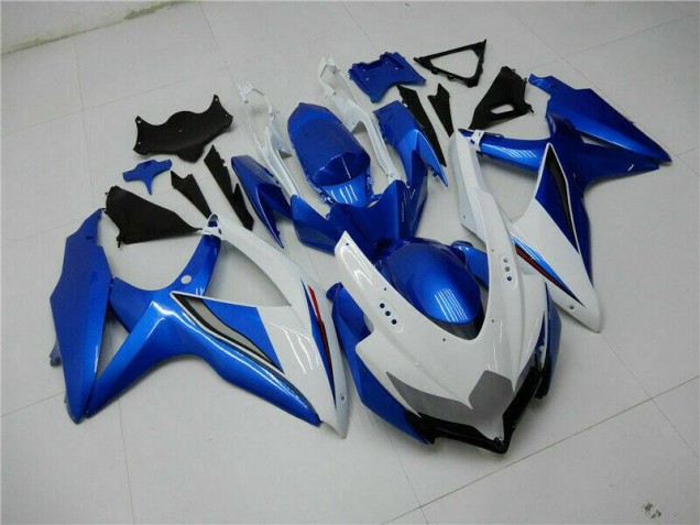 Bleu Blanc Kit Carénages Motos & Plastique GSXR 600 / 750 K8 08-10