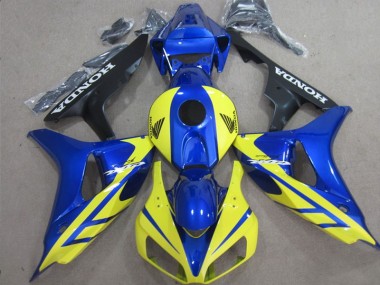 Bleu Jaune Carénages Moto CBR 1000 RR 06-07