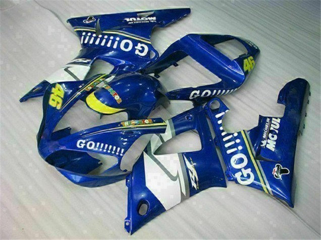 Bleu Kit Carénages Motos Complet R1 00-01