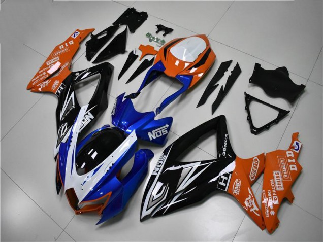 Bleu Orange Carénage Moto GSXR 600 / 750 K8 08-10