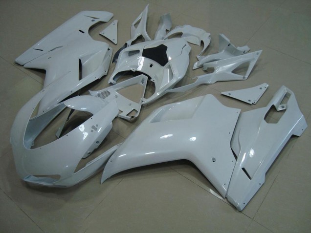 Brillant Blanc Carénage Moto Ducati 848 1098 1198 07-14