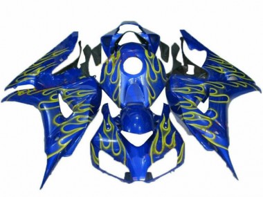 Jaune Flamme Bleu Carénage Moto CBR 1000 RR 06-07