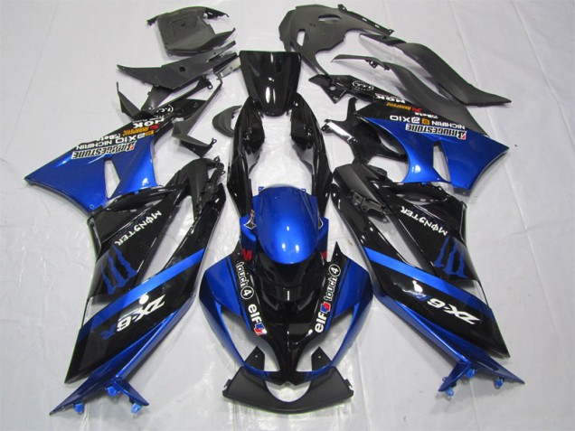 Noir Bleu Monster Carénage Moto ZX6R 09-12