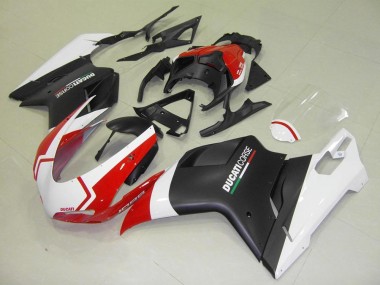 Noir Mat Blanc Rouge Carénage Moto Ducati 848 1098 1198 07-14