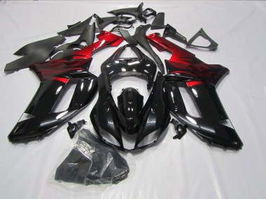 Noir Rouge Carénage Moto ZX6R 07-08