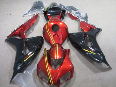 Noir Rouge Jaune Carénage Moto CBR 1000 RR 06-07