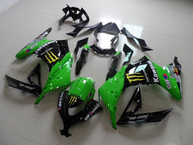 Noir Vert Monster Carénage Moto ZX 300R 13-16