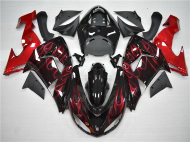 Rouge Flamme Carénage Moto ZX10R 06-07