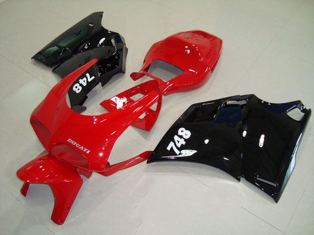 Rouge Noir Carénage Moto Ducati 748 916 996 996S 93-05