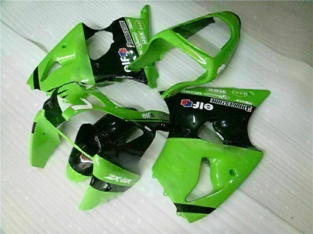 Vert Noir Kit Carénages Motos Complet ZX6R 00-02